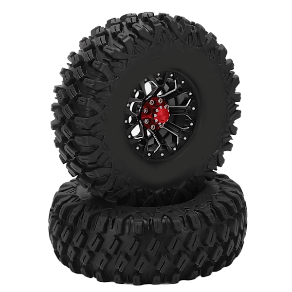 2 kpl / setti 1,9 tuuman RC-auton vanteet ja renkaat AXIAL SCX10 1/10 Crawler -auton päivitysosiin, musta