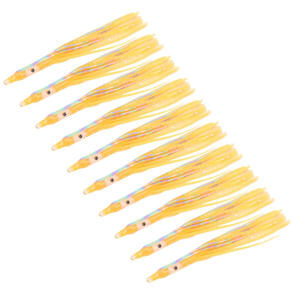 10 st Beten Fiskebete Artificiellt Fiskebete Jigg Tillbehör för Flod Bnak Sjö 8cm Längd Orange Laser