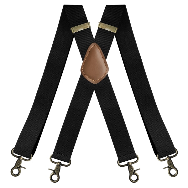 Utmärkt kvalitet-INF Elastiska hängslen med korsad rygg Svart Svart
