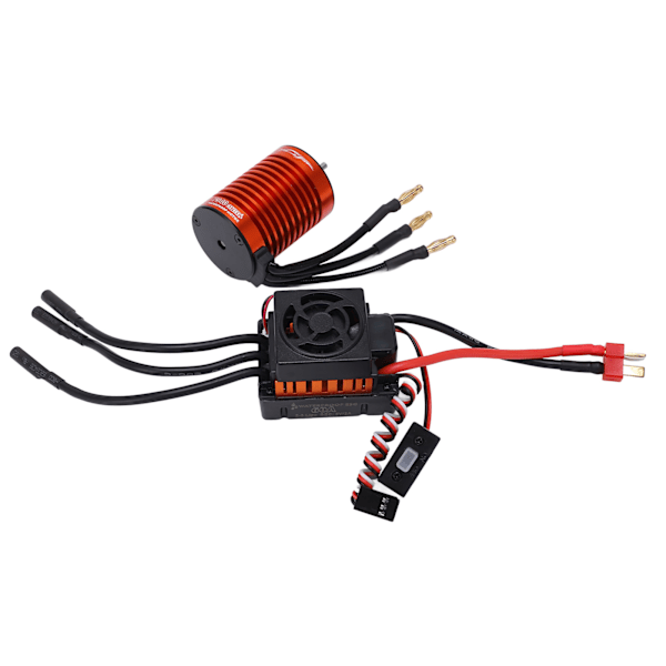 F540 4370KV RC borstlös motor 60A ESC Vattentät T-kontaktmotor ESC-set för alla 1/10 borstlösa RC-bilar