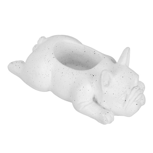 Hundeplanter  Innovativ Sød Dekorativ Fransk Bulldog Form Harpiks Hund Sukkulent Planter til Hjem Have Kontor Bord Dekoration S