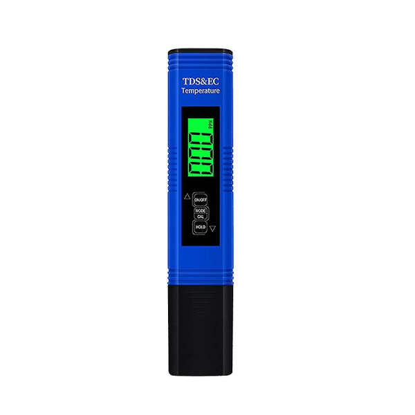 3-i-1 Tds Ec & Temperaturmåler Ultrahøy nøyaktighet digital vannkvalitet Tds Tester (blå)