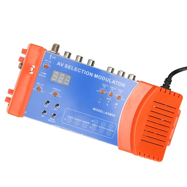AV-valintamodulaattori Professional PAL NTSC -standardi VHF UHF RF -modulaattori kotitelevisiolle 100–240 V EU-pistoke