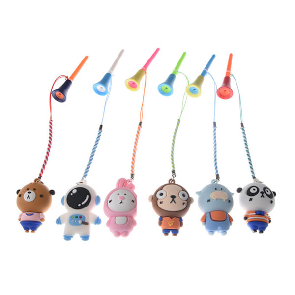 6-pack Golf Tee Hängare Cartoon Plast Anti-Lost Golf Tee Ring med Rem Golf Tee Hållare