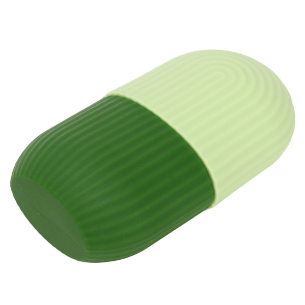 Ice Face Roller Kall Ice Mold Hållare Silikon Återanvändbar för ansiktsskönhet DIY Ansiktsvård Grönrandig
