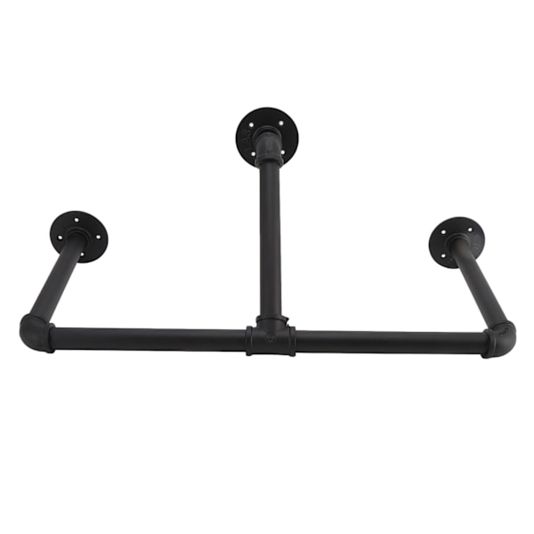 22in Industrial Pipe Kläder Display Rack Väggmonterad Klädställ Hängare Järn Kläder Hängstång Bar för Home Hotel