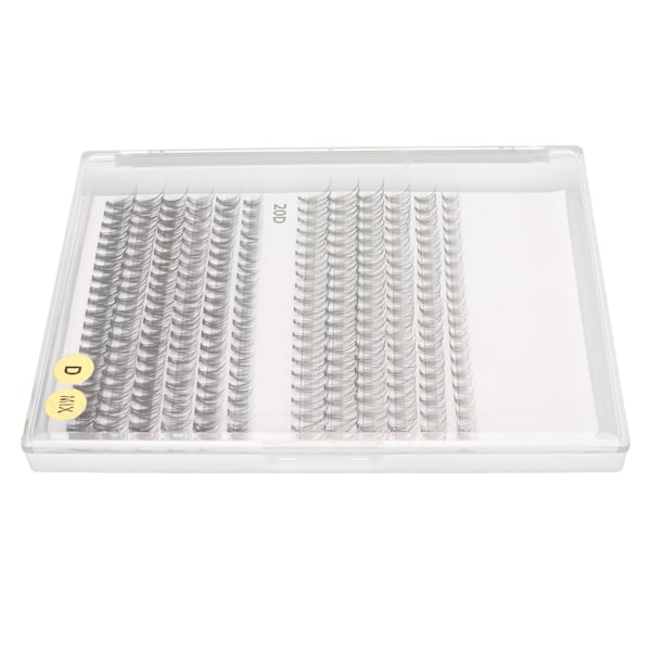 240 st Faux Lash Extensions Set 12 rader Varierade längder Platta rötter Avsmalnande ändar Blandade individuella lösögonfransar