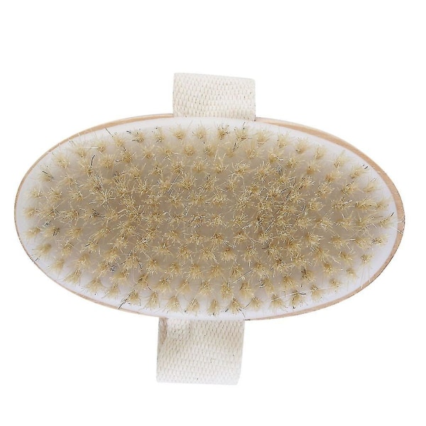 Torr hud Kropp Naturlig Borst Borste Mjuk Spa Borste Bad Massager Hem Stimulera blodcirkulationen Spa Dusch Scrubber