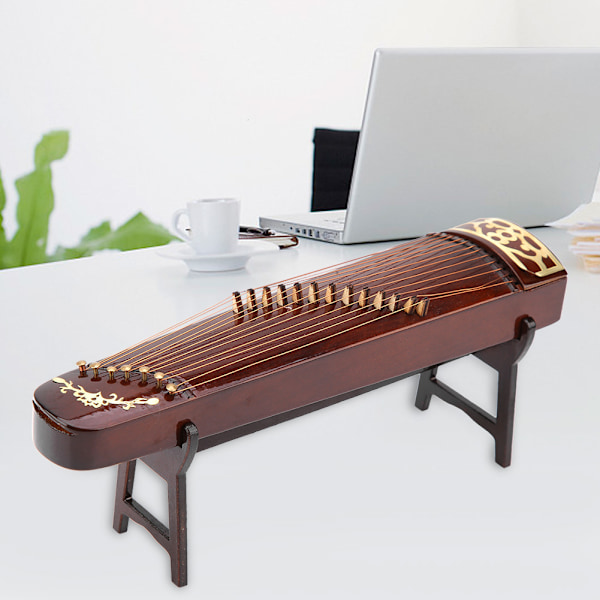 Miniatyr Træ Musikinstrument Model Display Mini Ornament Håndværk Hjemindretning