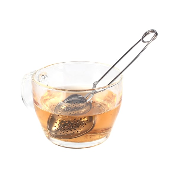 Rustfritt stål løs te-infuser blad sil filter diffuser urte krydder vanndråpe pincher