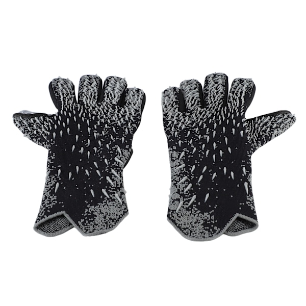 Fodboldmålmandshandsker Åndbare Fodboldhandsker Professionelle Anti-Slip Fodboldhandsker Sorte Nummer 8