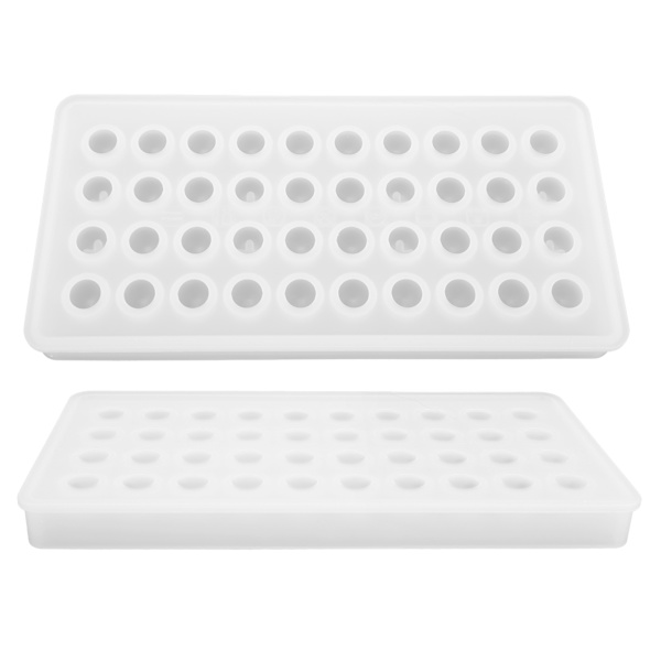 40 Hål Silikon Ice Ball Maker Form Iskuber Brickform för Festbar TillbehörTransparent