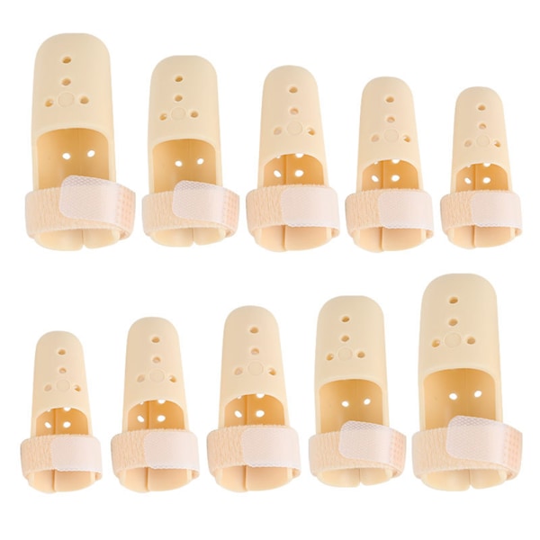 10 st Finger Splint Mallet Finger Support Splint Justerbar 5 Size Plast Finger Support Protector