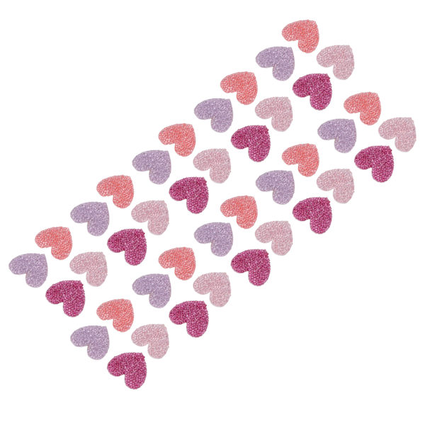 40 stk. Hjerteformede Rhinestone Patches Moderigtige Skinnende Multipurpose DIY Stryge-patches til Tøj Sko Hatte