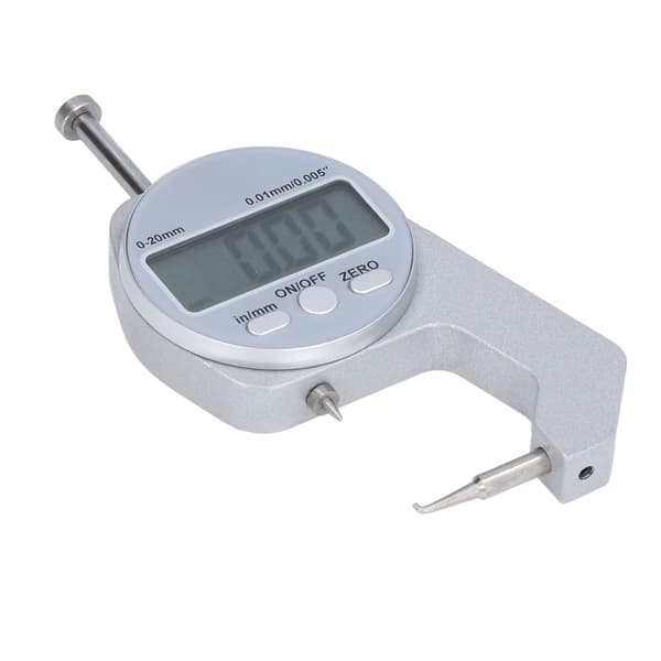 【NX】Tykkelsesmåler 0-20MM Rækkevidde Digital Display Lille Buet Spids Mini Tykkelsesmåler