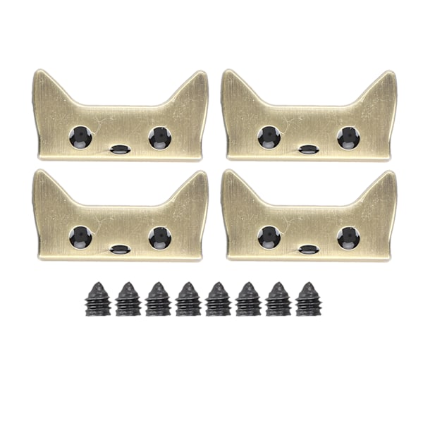 4 stk Metallspenne Livreim Tegneseriemønster DIY Lær Bagasjedekorasjon med Skrue Bronse B01‑51‑52057