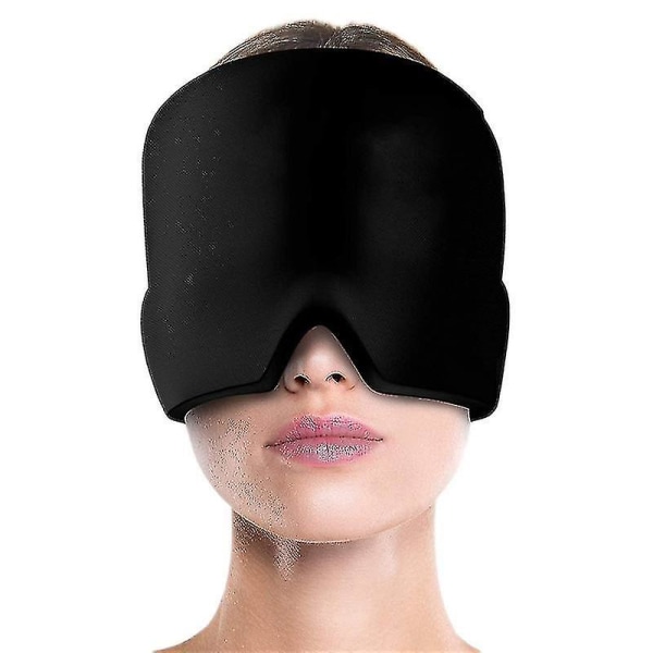 Hodepine/migrene Relief Hat Multipurpose Strechable Cold Compress hette Black