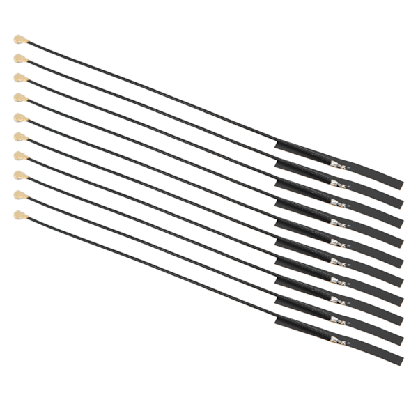 10 stk intern antenne 2.4G FPC blød 3dBi Indbygget antenne til trådløs overvågning BT-modul Første generation IPEX-hoved