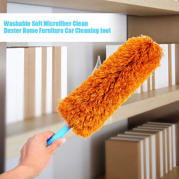 Pestävä antistaattinen pehmeä mikrokuitu Clean Duster Kotihuonekalut Auton puhdistustyökalu (kahvi)