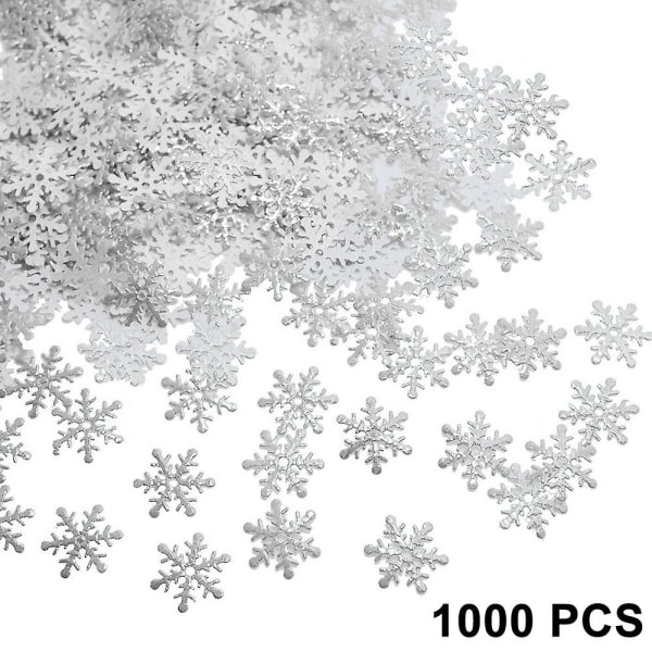 1000 stk Snowflakes Confetti Winter Wonderland Decoration