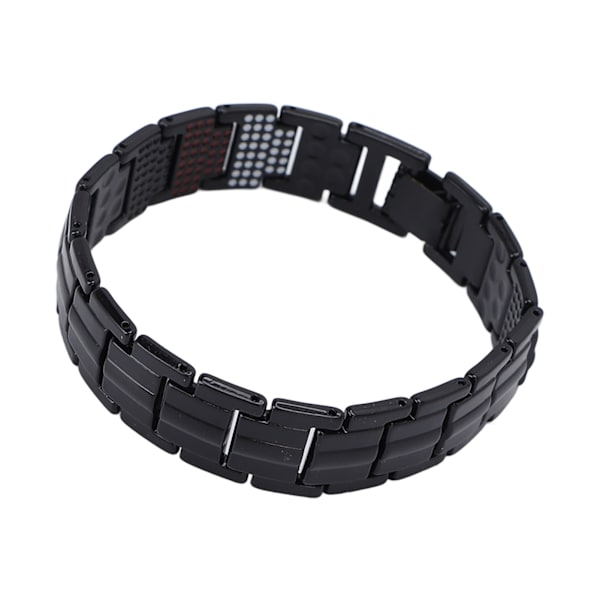 Magnetterapiarmband Minska elektrostatisk Förbättra sömn Gå ner i vikt Snygga titanstålarmband Svarta