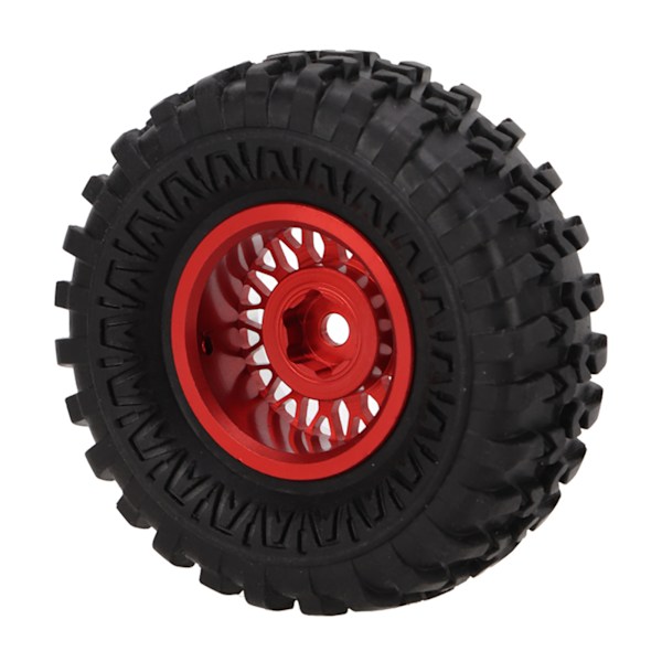 4 st RC-fordons Mikro Hjulset Nät Hjul Fälgar Däck 55mm för AXIAL SCX24 AXI90081 AXI00001 AXI00002 1/24 RC Bil Röd