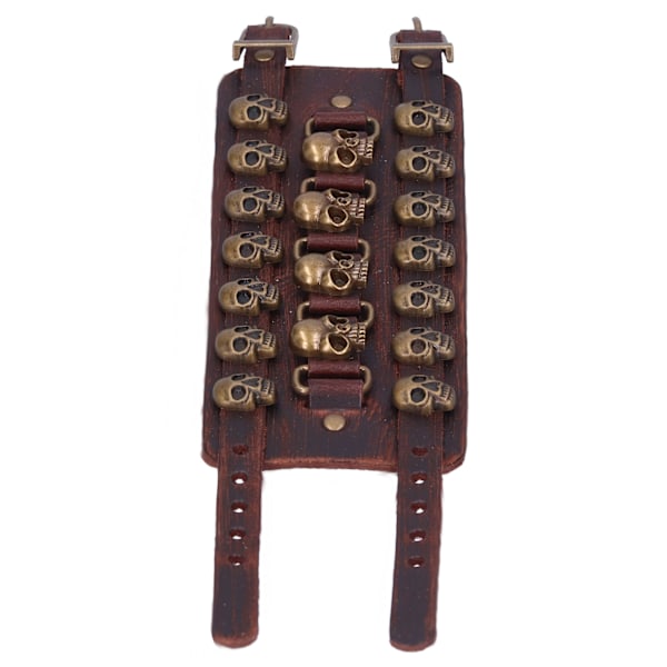 Armband Delat Läder Flätat Lindat Armband Justerbart Spänne Handdekoration