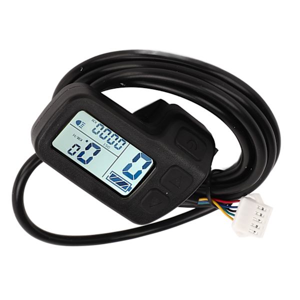 Elektrisk cykel LCD-display 24V 36V 48V Universal SM-stik Hastighedskontrolmåler til elektrisk cykel