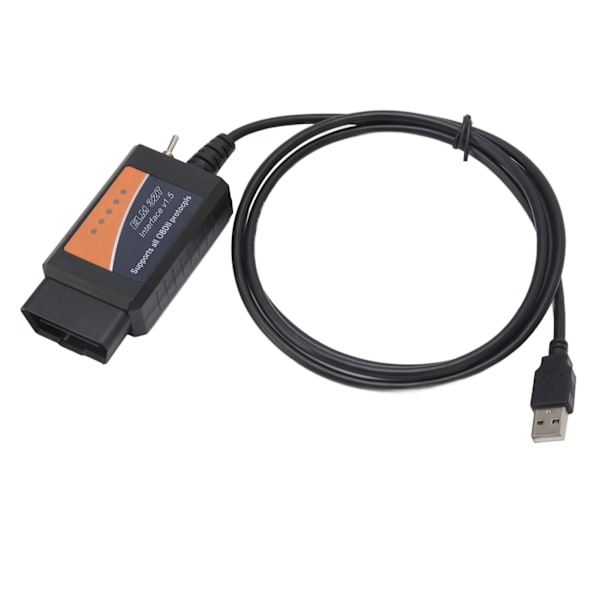 OBD2 USB-sovitin ELM327 -koodillukijalle ja skannerille, diagnostiikkakaapeli FORScanille ja FoCCCukselle