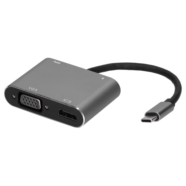 Dokkingsstasjon 4 i 1 Multi Port High-Definition Multimedia Interface Adapter Konverter for dataoverføring