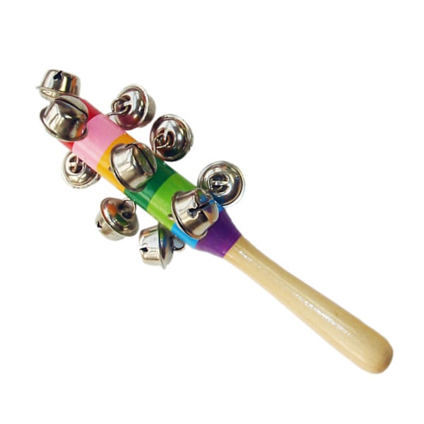 Jingle Bell -tikku Puinen Kello Sleigh Bell Stick Kahva Bell Stick Lapsille Vauvoille Päiväkoti Musiikki Leikkikalut