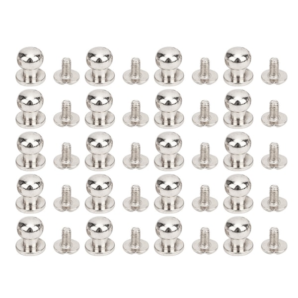 20ST 9 x 8 mm gør-det-selv kobbernitter med rundt hoved Nippel Nagelpose Sko Tilbehør til læder Sølv 9 x 8 mm