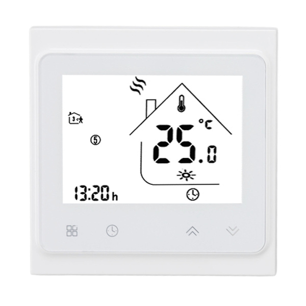 BHT 002GC Varmeovn Programmerbar termostat Digital berøringsskjermtermostat med stor LCD-skjerm Passiv utgang temperaturregulator 95‑240V