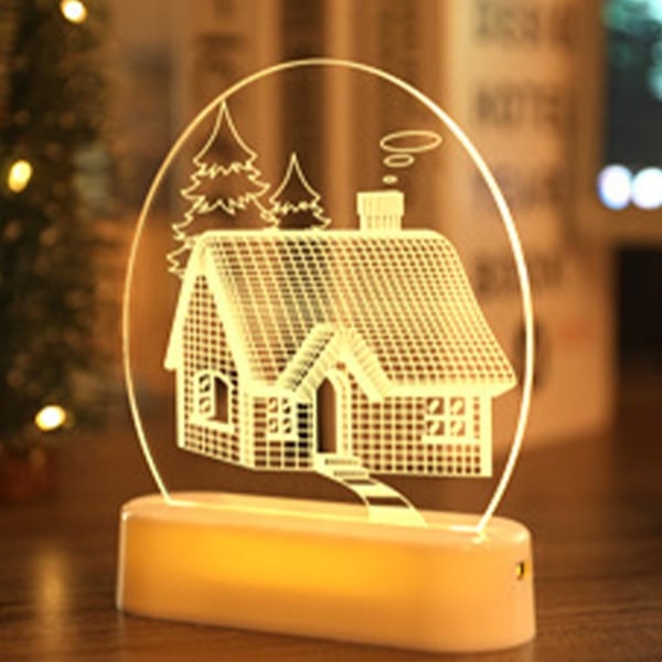 Akryl jule LED-lys, dekorative lys, feriedekorationer, velegnet til hjemmefestindretning