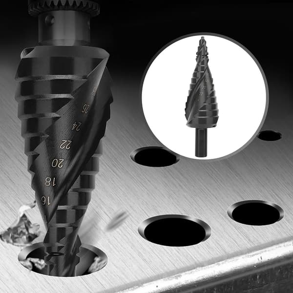 6–30 mm konisk trinnbor, nitrert høyhastighetsstål, hullkutter for metallplate