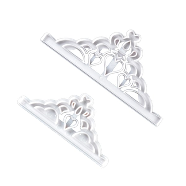 2 stk Crown Cutters Set Princess Crown Form Tiara Cutter Kakedekorasjonsform for DIY bursdagsfest middag