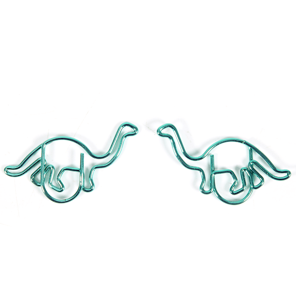 12 stk klips dinosaur-formet fargebelagt multifunksjonelle tykke klips 3x3cm