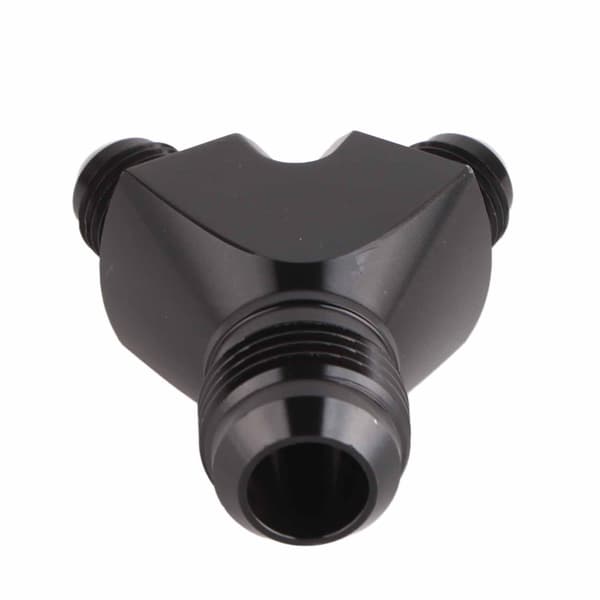 AN10 10AN til AN6 6AN Han Flare Stik Y-Blok Fitting Adapter Sort
