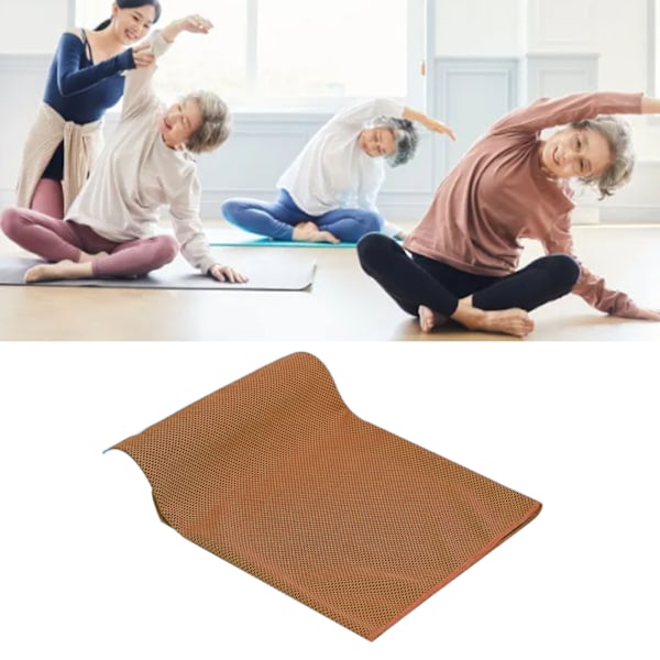 Køle Håndklæde Farvefast Letvægts Is Blød Åndbar Chilly Håndklæde til Yoga Sport Løbetræning Fitness Mørk Orange 30x90cm/11.81x35.43in