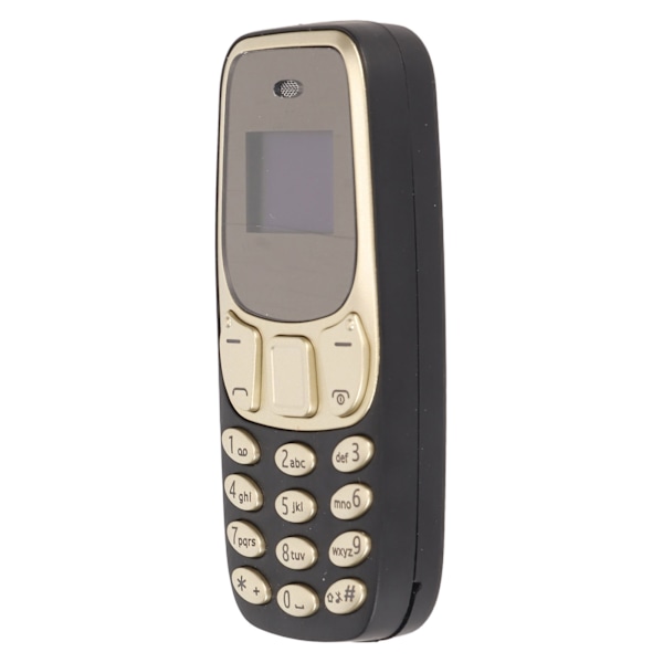 Maailman Pienin Puhelin Handsfree Bluetooth-soitin Dual SIM-kortti Lukitsematon GSM 2 in 1 Mini Matkapuhelin Musta Kulta