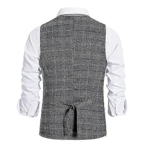 Herredragtvest i britisk stil med premiumternet look og slank pasform GREY S