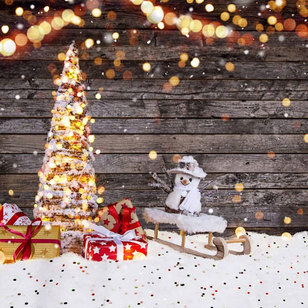 Julkonstgjord snödekoration Julglitter snöfilt Julsnömatta