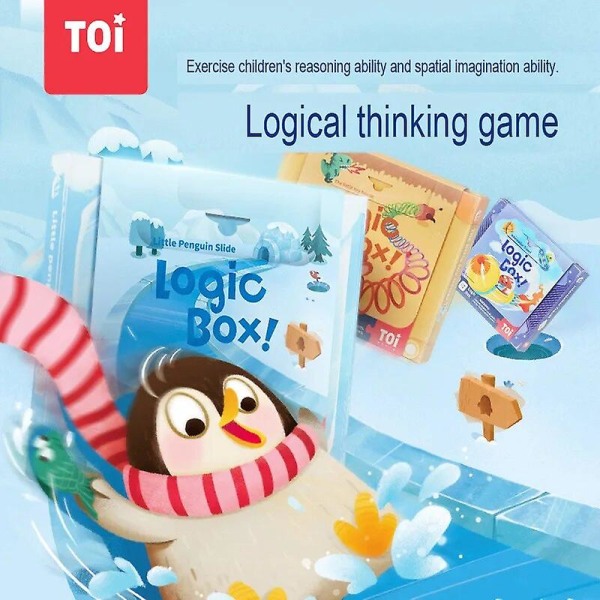 Toi Logic Box Magnetpussel Barn Logiskt tänkande Träningsleksaker Förälder-barn Interaktiva brädspel Baby Barn 3y+ Dark Gray