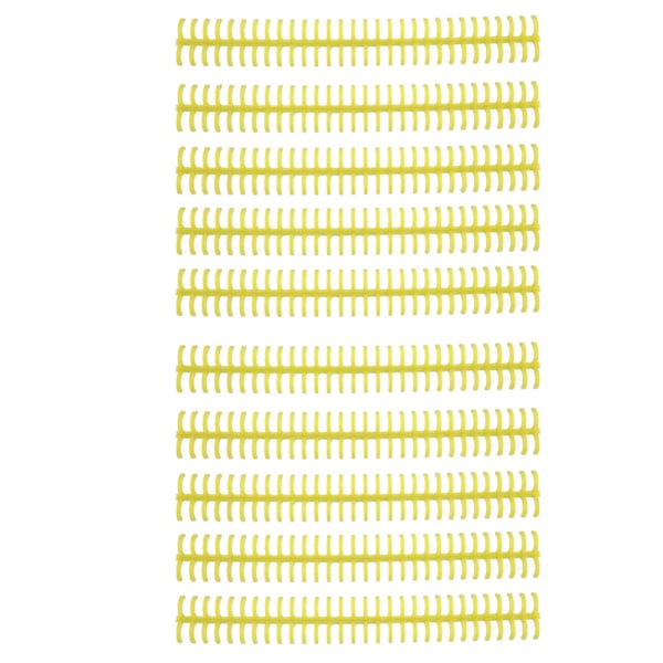 10 stk Bindende Rygge Spiraler Spoler Kamme 30 hull Plastbånd til Løsblad 1/2in Diameter Gul
