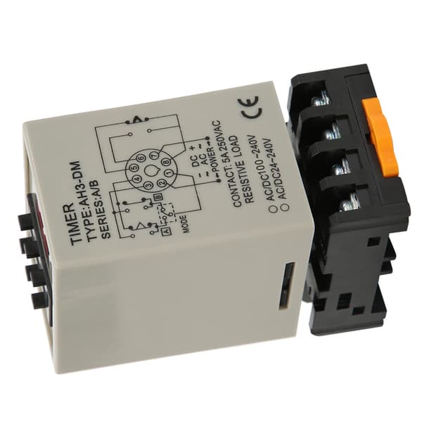 【NX】Kompatibel meddröjningstimerrelä Digital Display A/B Dual Mode med bas Hög noggrannhet AC220V AH3-DM