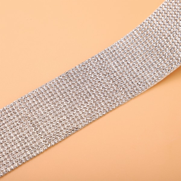 2 jaardin strassinauha itseliimautuva DIY kaksisivuinen itseliimautuva strass koristeena