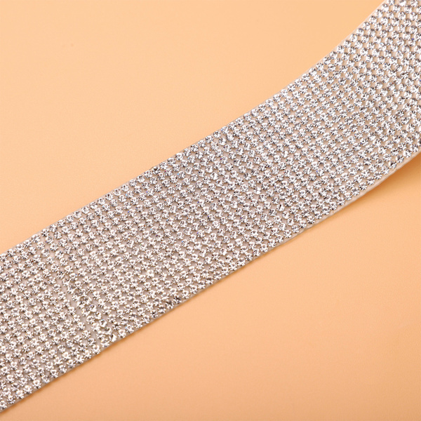 2-yard strassband självhäftande DIY dubbelsidigt självhäftande strass dekorationsband