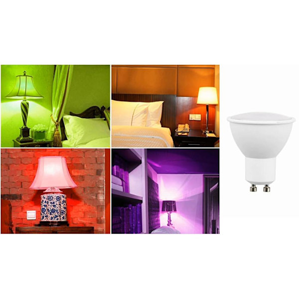 RGBW GU10 LED Farveskiftende Spotlys 2 Lystilstande 3W RGB LED-lampe med Fjernbetjening Hukommelsesfunktion til Bar Scene Party