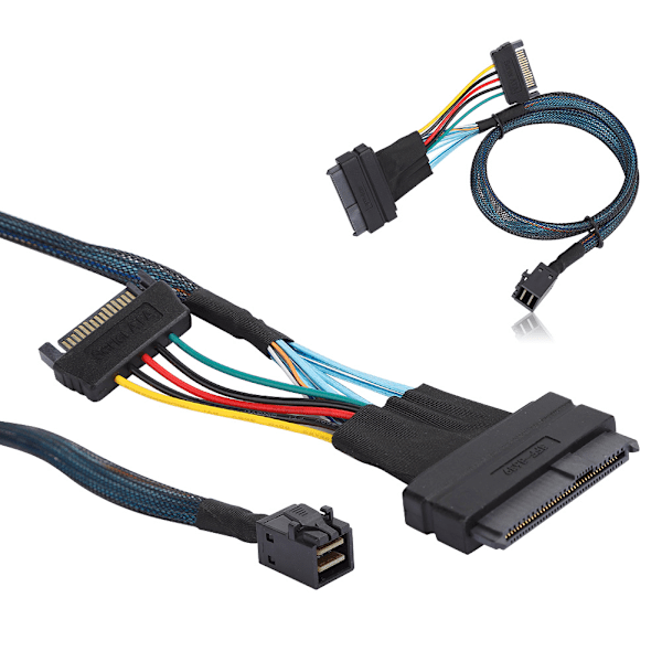 SAS-kaapeli SFF8643 - SFF8639 15P Power Line MINI Server Connector HDD-sovitin
