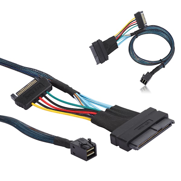 SAS-kabel SFF8643 till SFF8639 15P Power Line MINI Server Connector HDD Adapter